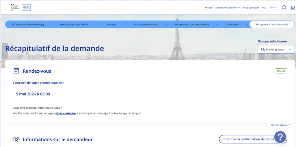 Nouvelle plateforme d'inscription TCF canada TLScontact